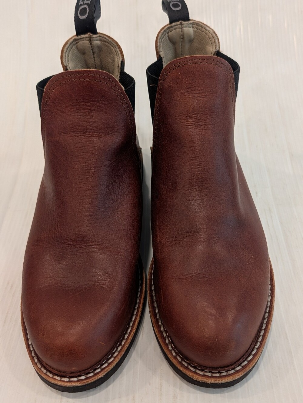 ORIGIN Statesman Brown Leather Chelsea Ankle Boots Vibram Sole Men's Size 8EE - Picture 2 of 11